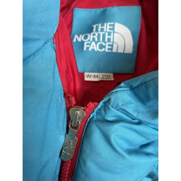 North Face Vintage 80s Down Feather Jacket Puffer Men’s Blue L - Picture 3 of 14